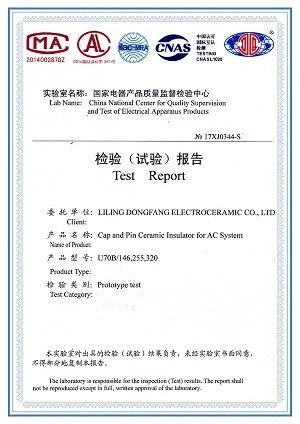 3.70kN disc insulator test report